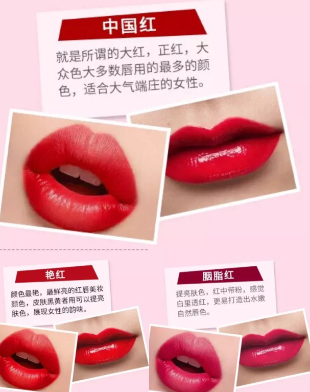 漂唇常用的5种颜色配色